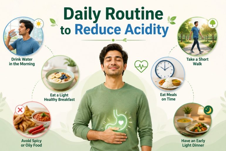daily routine to reduce acidity